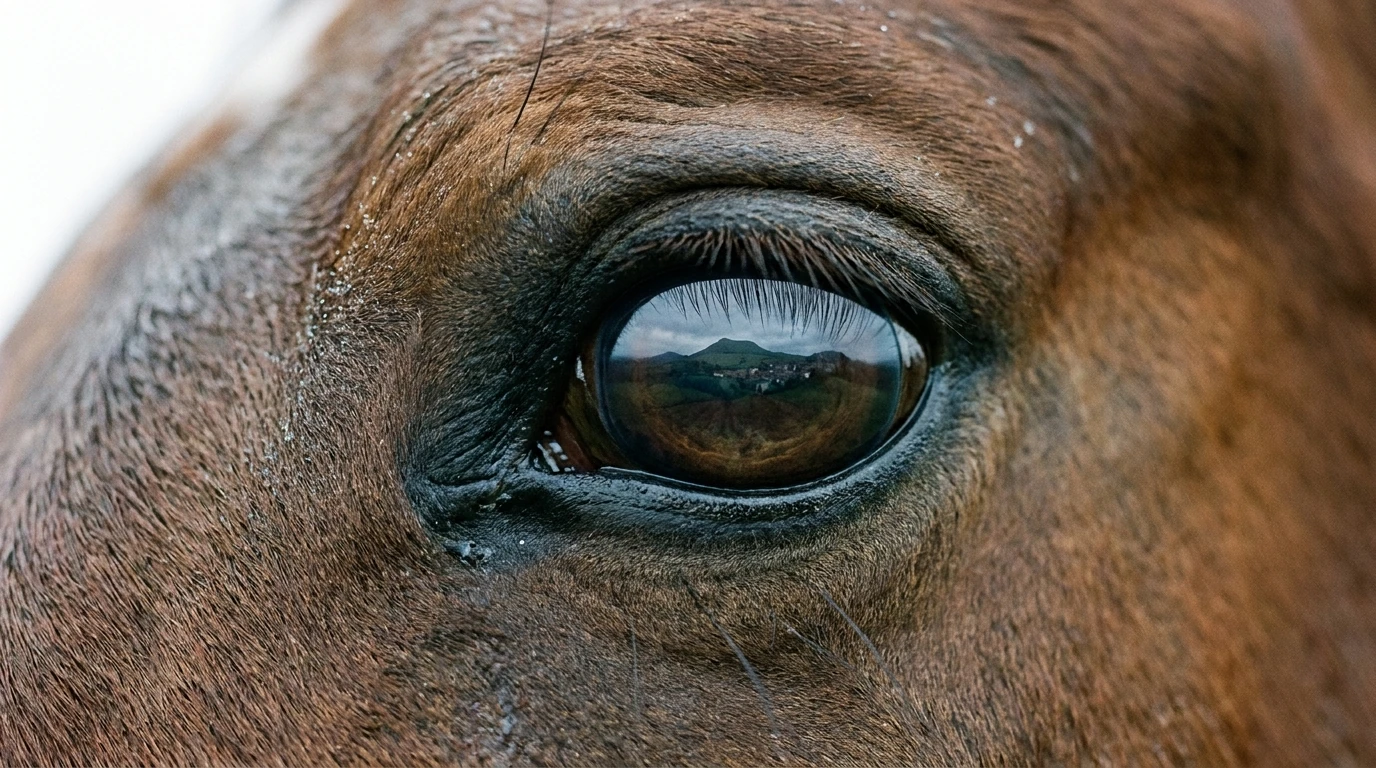 Un regard de cheval au Centre equestre de villelongue, Saint-Ours